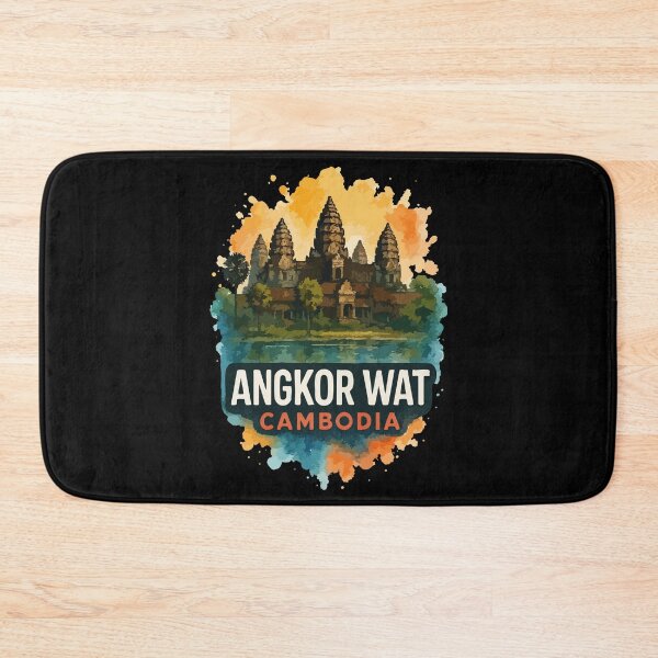 Item preview, Angkor Wat Cambodia Watercolor Travel designed and sold by TomFrontierArt.