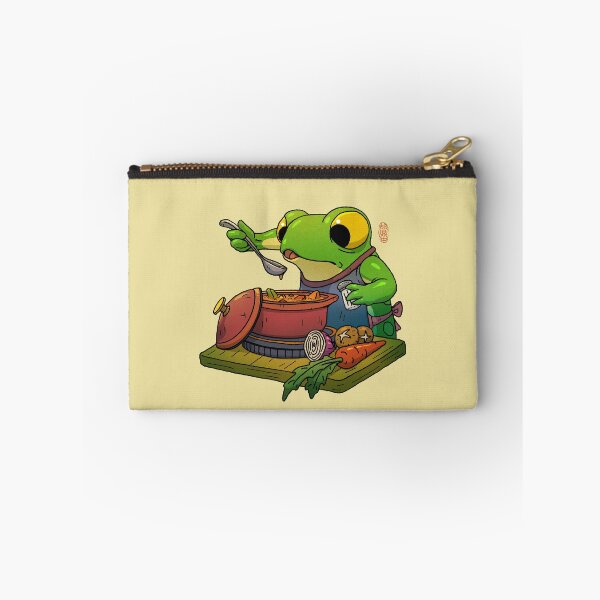 Item preview, cute frog cooking stew soup stock artwork drawing designed and sold by DingHuArt.