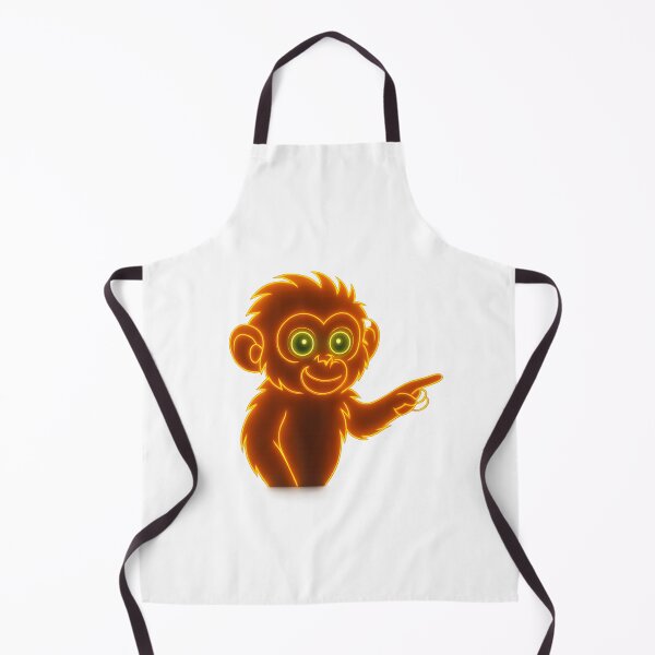Item preview, Neon Monkey Glow – Cute Orange Mascot Art designed and sold by UmniTok.