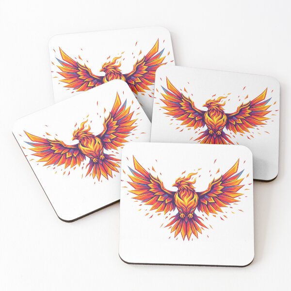 Item preview, Vibrant Phoenix Bird – Fire Rising Mythical Creature Art designed and sold by ZYNORAworld.