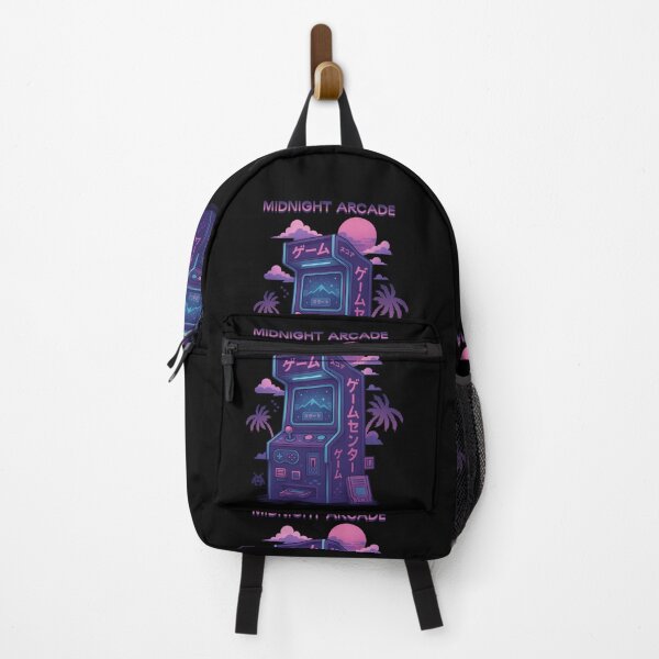 Item preview, Midnight Arcade – Vaporwave Neon Japanese Arcade Machine Illustration designed and sold by drawlinershop.
