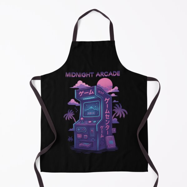 Item preview, Midnight Arcade – Vaporwave Neon Japanese Arcade Machine Illustration designed and sold by drawlinershop.