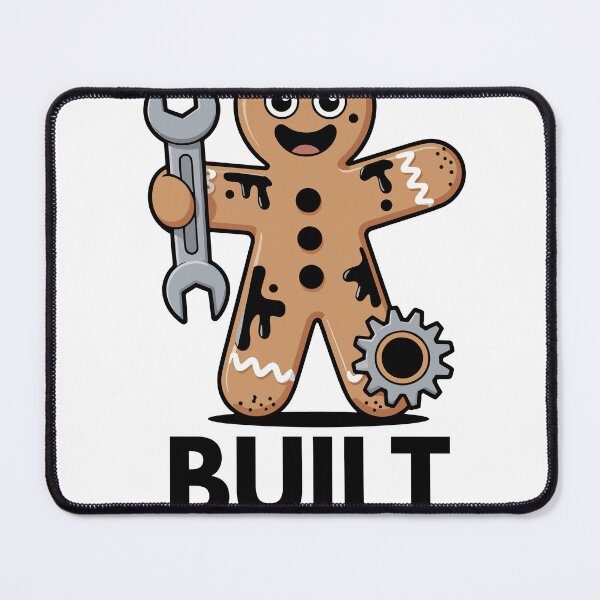 Item preview, Built Not Baked Gingerbread Man Mechanic Funny Christmas designed and sold by Vroomium.