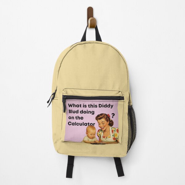 Item preview, Retro Housewife Shocked by Baby on Calculator – Diddy Blud Meme designed and sold by Mog Mog Eatalot – Tokyo x A’dam Mashup.