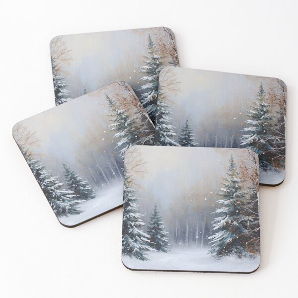 Item preview, Winter Forest Serenity – Snowy Woodland Landscape Painting designed and sold by LovelyHomeArt.