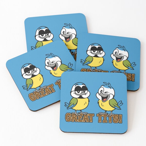 Item preview, Funny Bird Pun – “Great Tits!” Cartoon Blue Tit Design designed and sold by Tism Island.