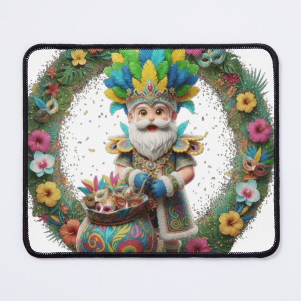 Item preview, "Brazilian Carnival Santa Claus – Colorful Anime Christmas T-Shirt" designed and sold by smailait.