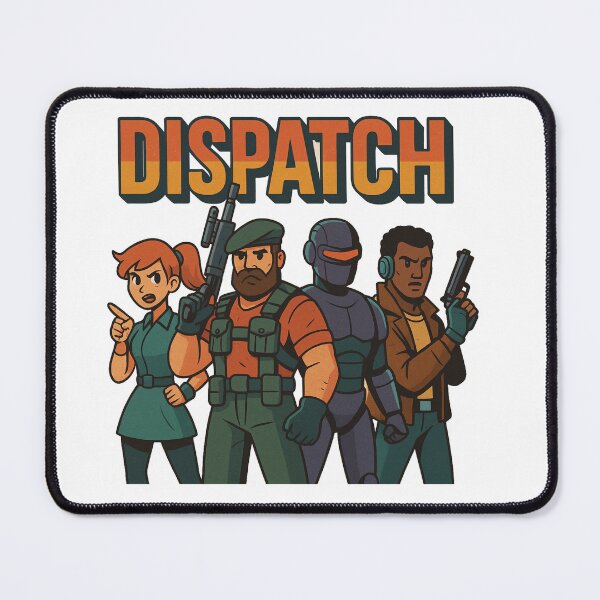 Item preview, Dispatch Retro Heroes 2025 – Classic Comic Action Squad Illustration designed and sold by LunarBones.