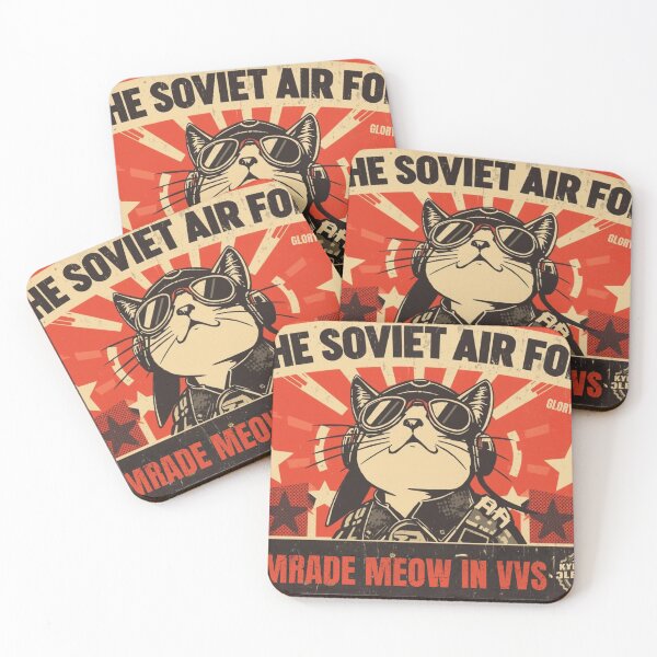 Item preview, Comrade Meow Wants YOU – Soviet Air Forces Recruitment Poster (Vintage Propaganda Cat Art) designed and sold by DiamondSkyShirt.