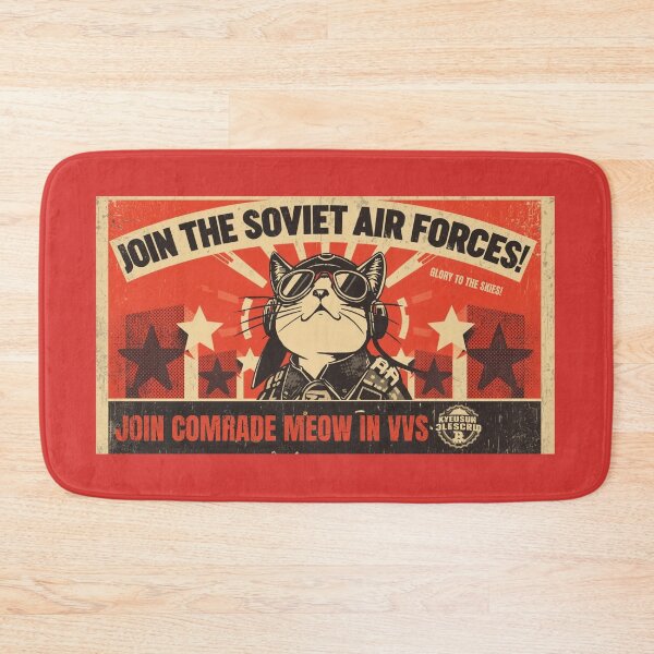 Item preview, Comrade Meow Wants YOU – Soviet Air Forces Recruitment Poster (Vintage Propaganda Cat Art) designed and sold by DiamondSkyShirt.