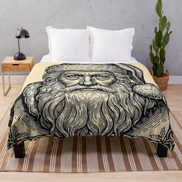 Item preview, Vintage Engraving Santa Claus Portrait with Celtic Knot Border designed and sold by VibeNationArt.