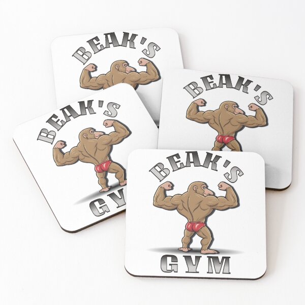 Item preview, Beak’s Gym – Bodybuilder Monkey Flexing Cartoon Design designed and sold by BeakBros.