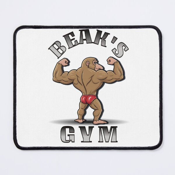 Item preview, Beak’s Gym – Bodybuilder Monkey Flexing Cartoon Design designed and sold by BeakBros.