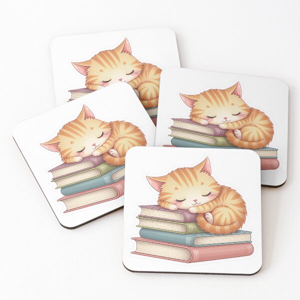 Item preview, Reading Cat on Books | Cozy Literary Kitten Gift designed and sold by Dev Life Designs.