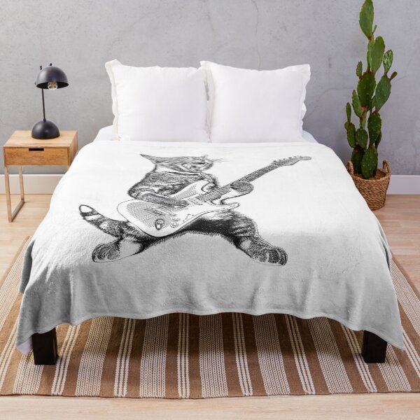 Item preview, Cat Playing Guitar Rock and Roll Men Women Kid designed and sold by moabeArtistic.