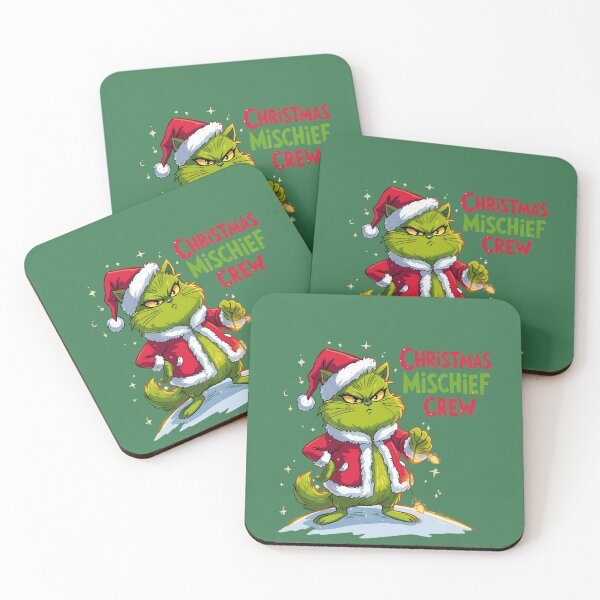 Item preview, Grinch Cat Christmas – Funny Christmas Mischief Crew Holiday Cat Art designed and sold by koolandthecat.