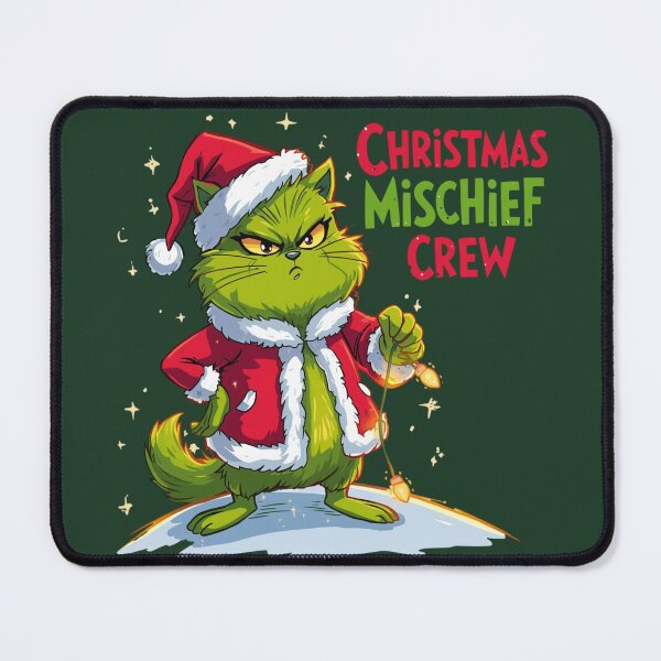 Item preview, Grinch Cat Christmas – Funny Christmas Mischief Crew Holiday Cat Art designed and sold by koolandthecat.