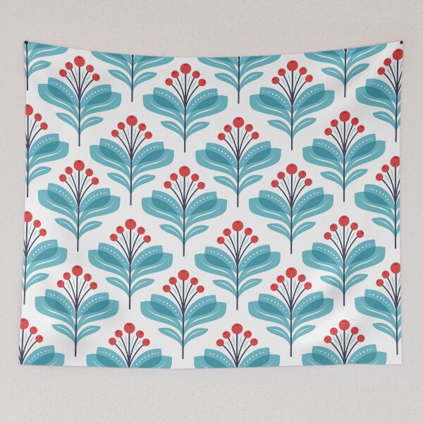 Item preview, Retro folk floral pattern designed and sold by Aakanksha97.