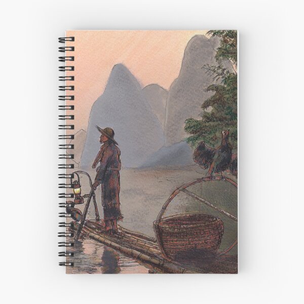 Item preview, Li River Night Fisherman designed and sold by Randy Sprout Fine Art.