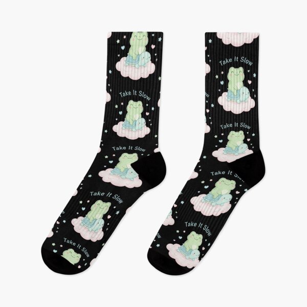 Item preview, Kawaii Frog – Take It Slow Cute Positive Reminder designed and sold by CuteOasis.