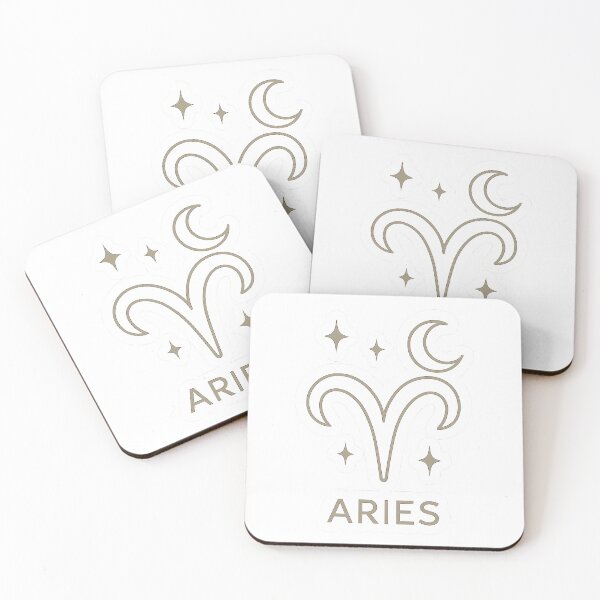 Item preview, Minimalist Aries Zodiac Sign Sticker designed and sold by Barkybond.