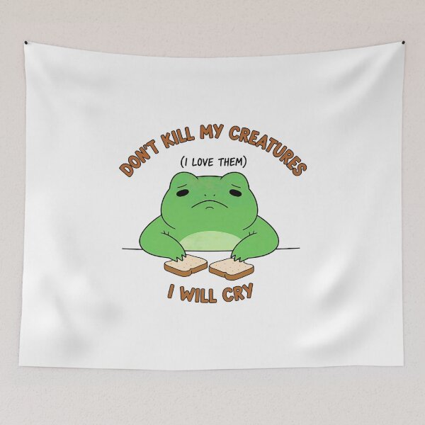Item preview, Don’t Kill My Creatures I Will Cry Funny Gamer Frog Meme  designed and sold by gear-posters.