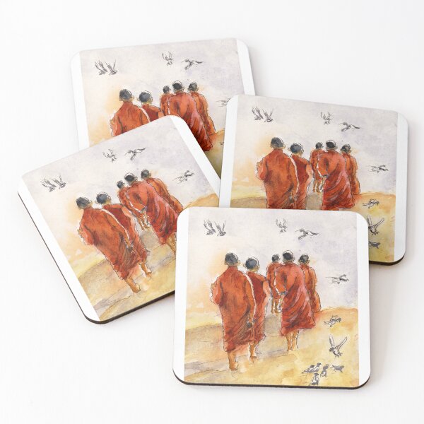 Item preview, 5 Monks in the Sun designed and sold by Randy Sprout Fine Art.