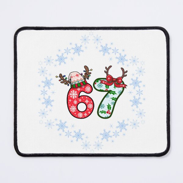 Item preview, Funny Christmas 67 Meme with Reindeer Antlers & Snowflakes designed and sold by Design-Horizons.