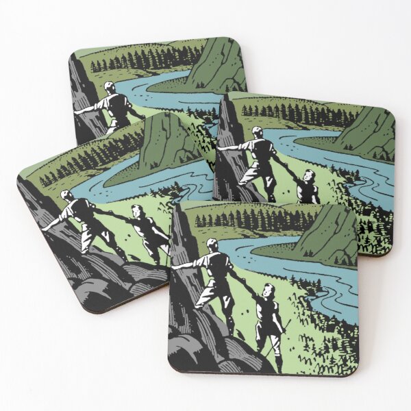 Item preview, Couple Hike Vintage Poster designed and sold by vallisrowe.