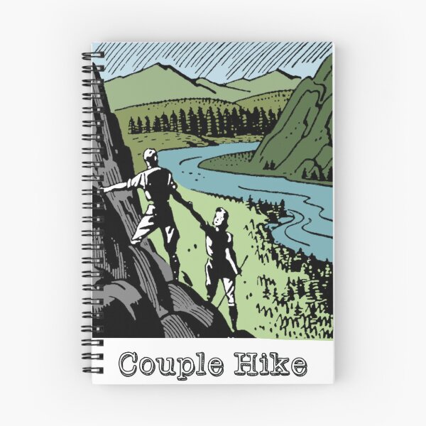 Item preview, Couple Hike Vintage Poster designed and sold by vallisrowe.