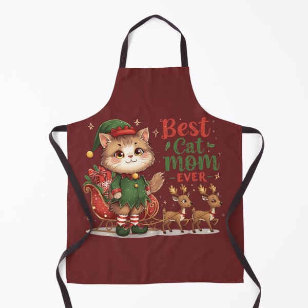 Item preview, Best Cat Mom Ever – Cute Christmas Elf Cat with Reindeer | Holiday Gift for Cat Moms designed and sold by koolandthecat.