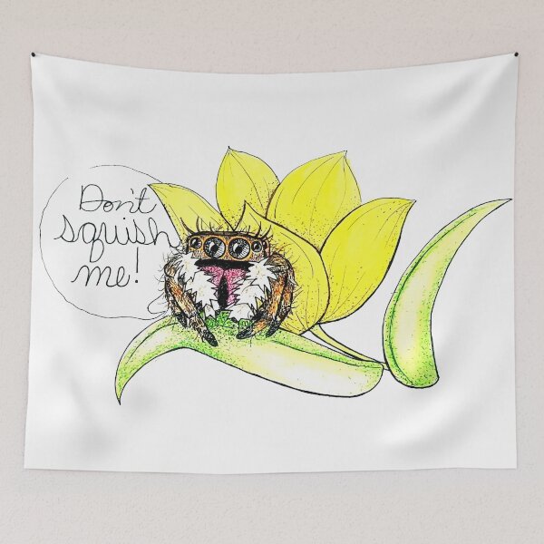 Item preview, "Don't Squish Me!" Spooder Illustration  designed and sold by Gyngr-art.