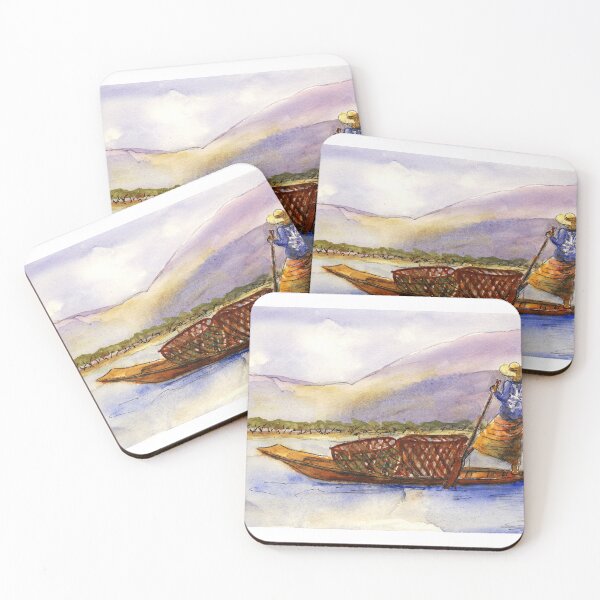 Item preview, Lake Burma Fisherwoman designed and sold by Randy Sprout Fine Art.