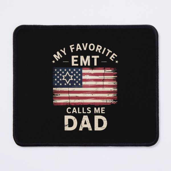 Item preview, My Favorite EMT Calls Me Dad Distressed Patriotic Design designed and sold by Gogetgiggles.