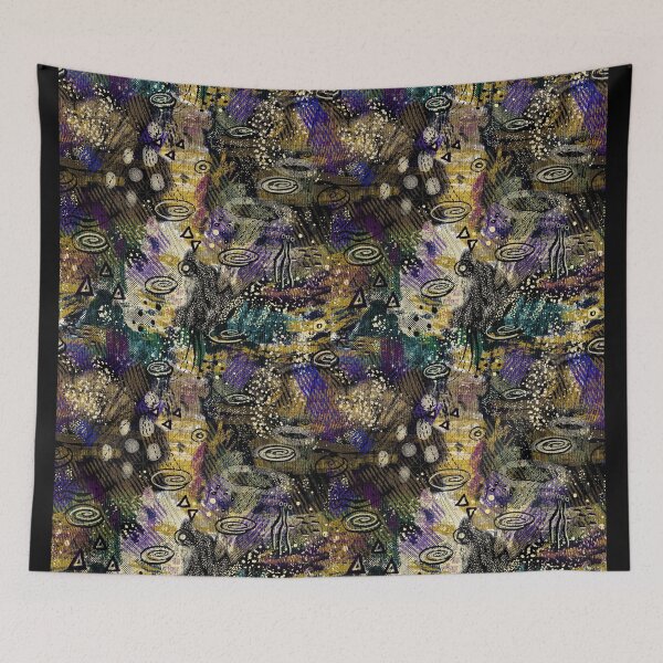 Item preview, Mixed media abstract doodles, painterly designed and sold by sueshormanart.