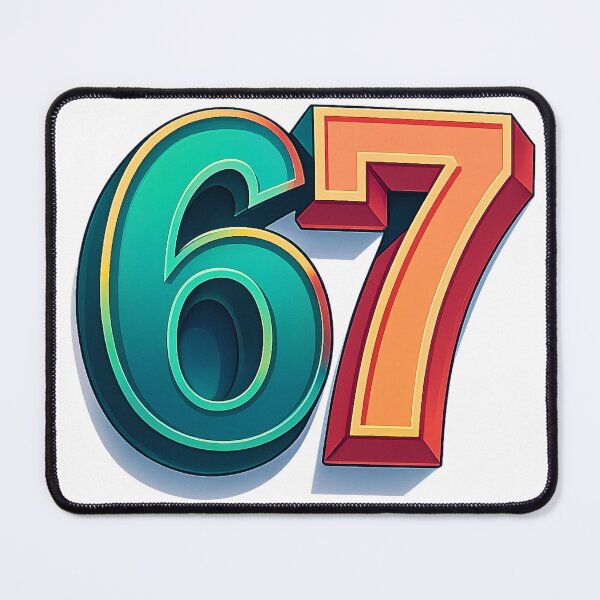 Item preview, 6 7 Six Seven 3D Typography designed and sold by WHITE FLAME PRINTS.