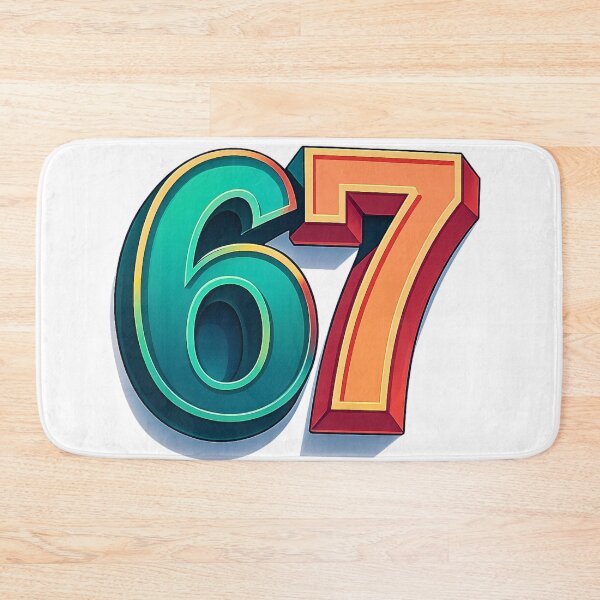Item preview, 6 7 Six Seven 3D Typography designed and sold by WHITE FLAME PRINTS.