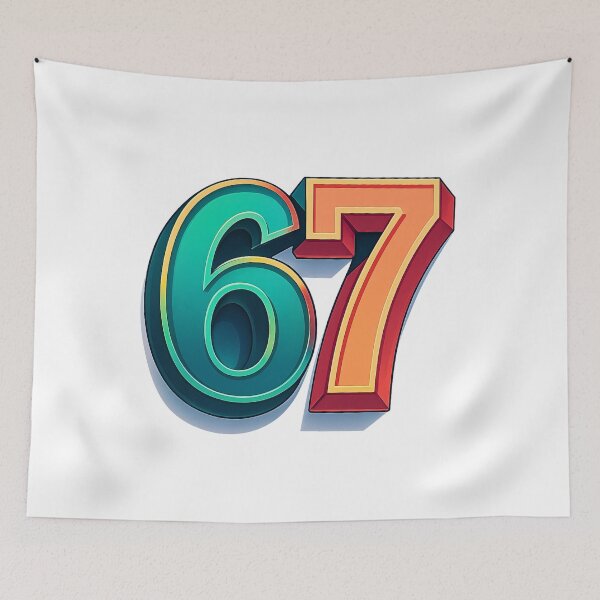 Item preview, 6 7 Six Seven 3D Typography designed and sold by WHITE FLAME PRINTS.