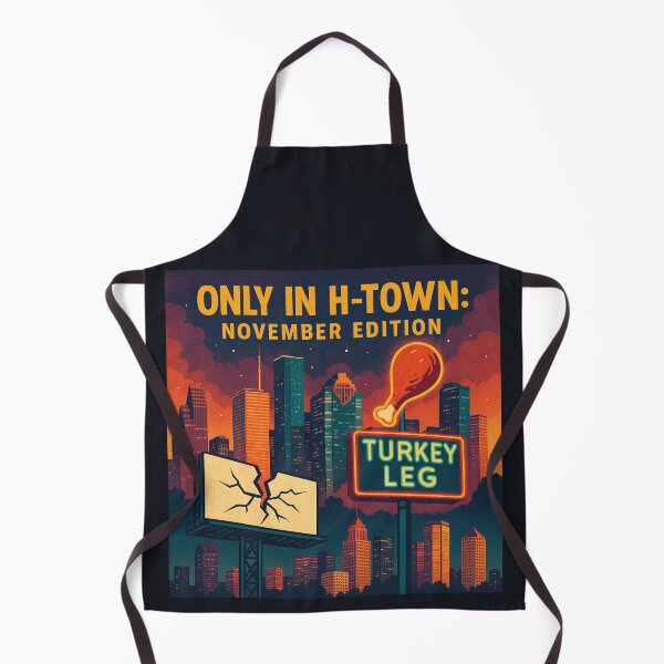 Item preview, Only in H-Town November Edition – Retro Houston Skyline & Turkey Leg designed and sold by POD DYNASTY | Original Print On Demand T-Shirt Graphics.