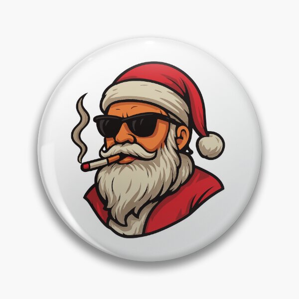 Item preview, Cool Badass Santa – Smoking Rebel Christmas Design designed and sold by mybunnyparadise.