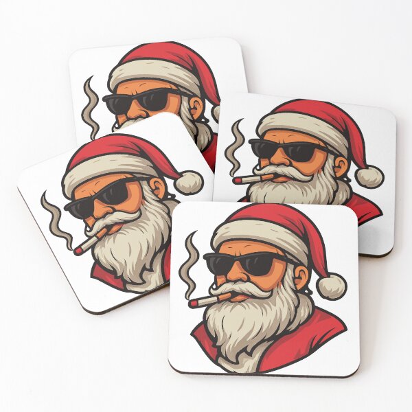 Item preview, Cool Badass Santa – Smoking Rebel Christmas Design designed and sold by mybunnyparadise.