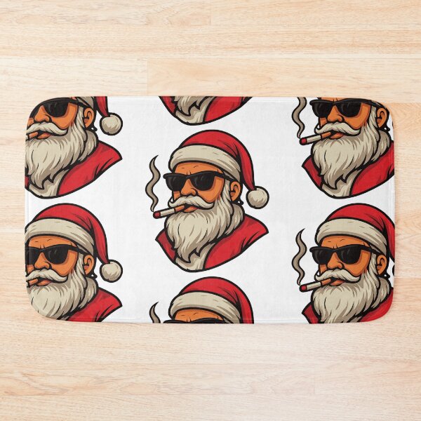 Item preview, Cool Badass Santa – Smoking Rebel Christmas Design designed and sold by mybunnyparadise.