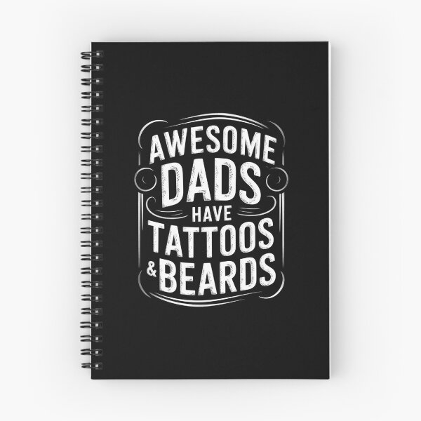 Item preview, Awesome Dads Have Tattoos And Beards Retro Design designed and sold by Gogetgiggles.