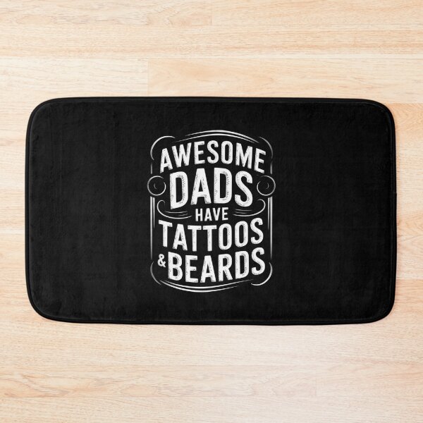 Item preview, Awesome Dads Have Tattoos And Beards Retro Design designed and sold by Gogetgiggles.