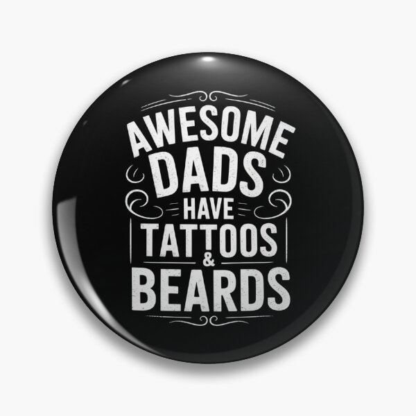 Item preview, Awesome Dads Have Tattoos And Beards Retro Design designed and sold by Gogetgiggles.