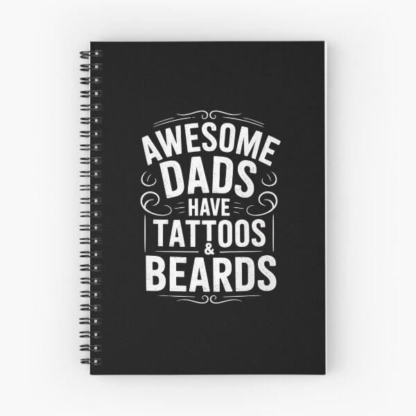 Item preview, Awesome Dads Have Tattoos And Beards Retro Design designed and sold by Gogetgiggles.