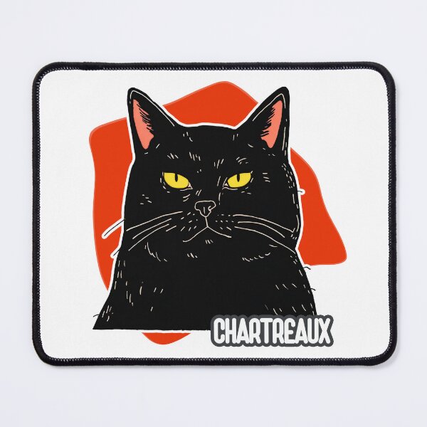 Item preview, Chartreux Cat Power – Bold Breed Portrait in Graphic Style designed and sold by ForeverPrintsOK.