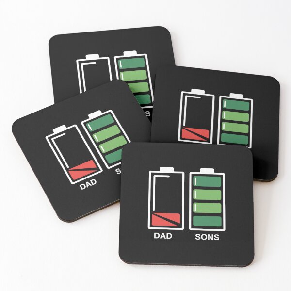 Item preview, Dad Low Battery Sons Full Battery – Funny Family Energy Design designed and sold by Gogetgiggles.