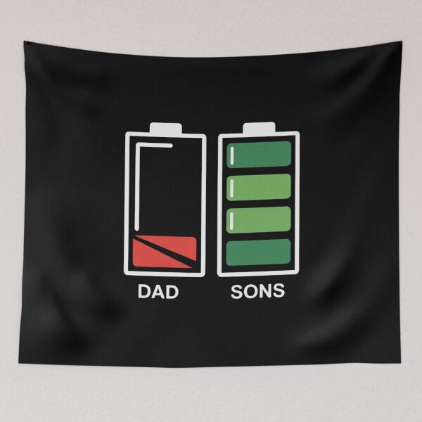 Item preview, Dad Low Battery Sons Full Battery – Funny Family Energy Design designed and sold by Gogetgiggles.