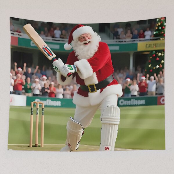 Item preview, Santa playing cricket.   designed and sold by Nomad-Maynard.